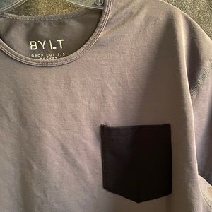 Bylt Lux drop-cut contrast pocket Tee